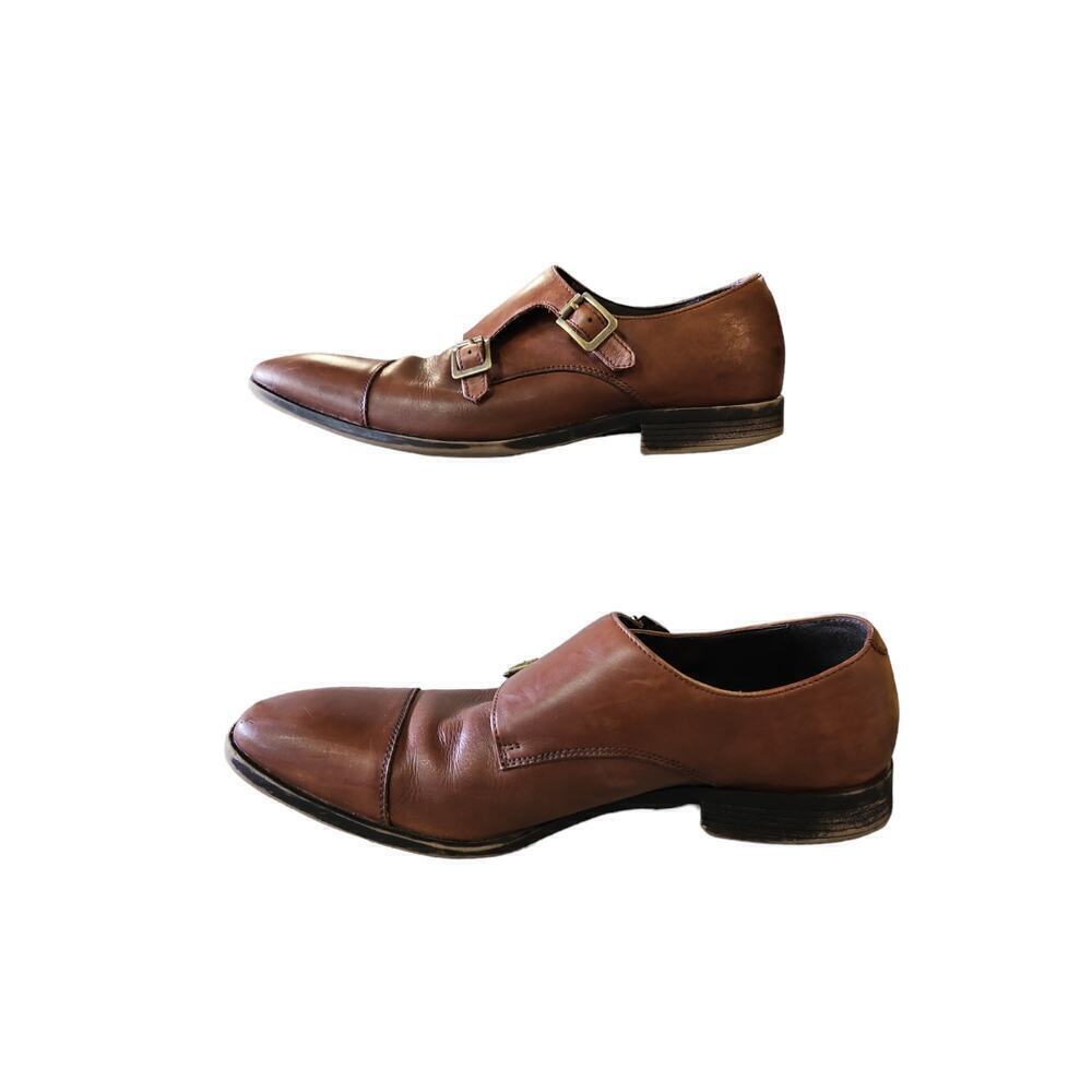 14th & Union Brown Leather Men's Dress Shoe Sz 9.5 - Picture 2 of 10